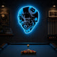 Billiards Pool Room Neon Sign - Skull 8 Ball Decor