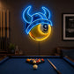 Billiards Pool Room Neon Sign - Viking 9 Ball Decor