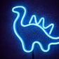 Blue Neon Dinosaur LED Wall Sign – Cute Minimal Dino Light