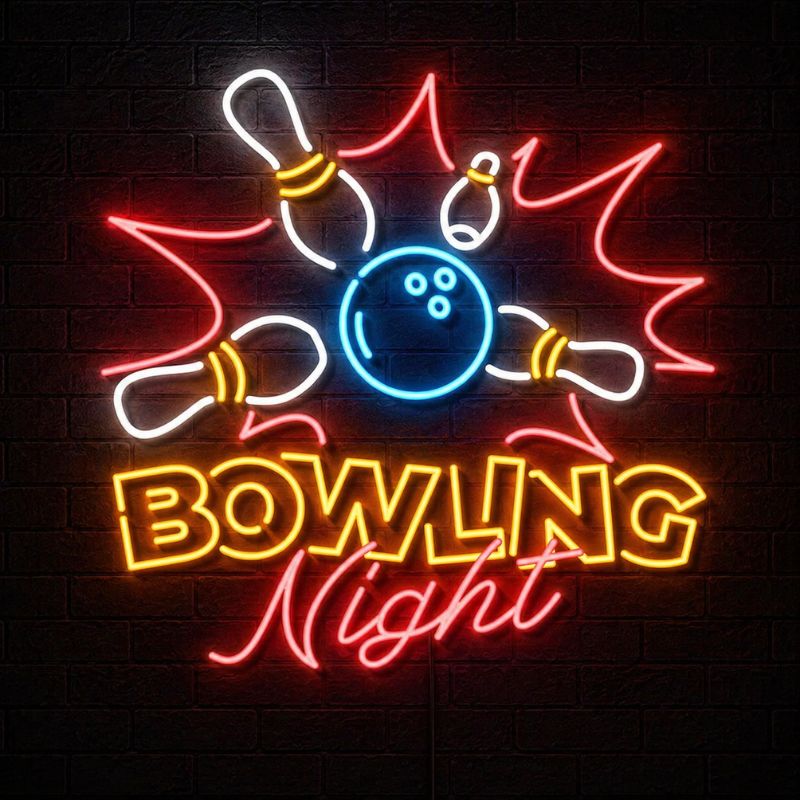 Bowling Neon Sign - Bowling Night Wall Decor Light