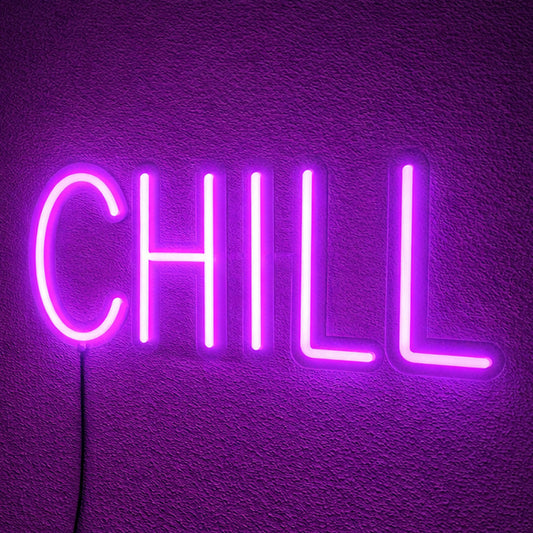 CHILL Neon Sign – Aesthetic LED Wall Decor for Bedroom & Gaming Room
