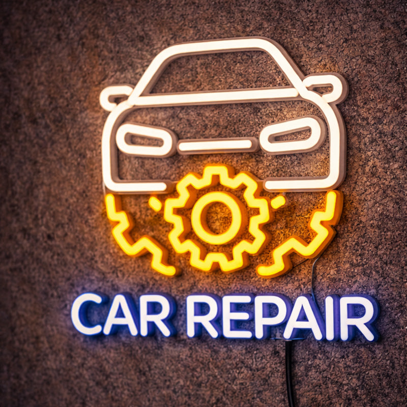 Car Repair LED Neon Sign – Auto Garage Wall Light