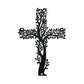 Christmas Love Olive Tree Cross Christmas Tree - Led Light Metal - Owls Matrix LTD