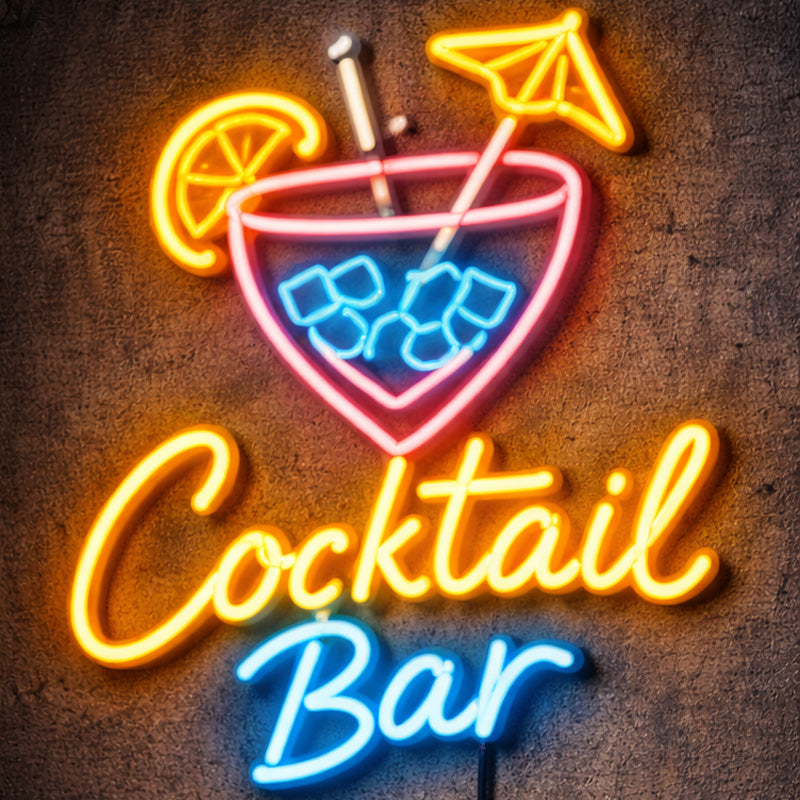 Cocktail Bar LED Neon Sign – Modern Lounge & Home Bar Wall Decor