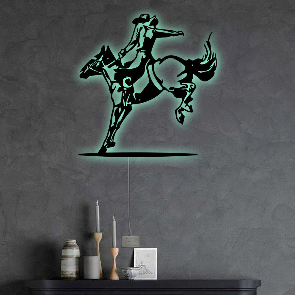 Cowboy Love Beautiful Life - Led Light Metal - Owls Matrix LTD