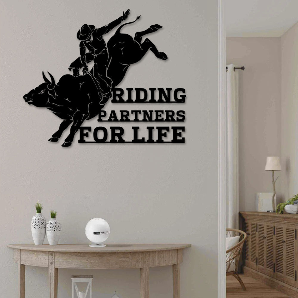 Cowboy Rodeo Bull Riding Bull Rider Riding - Led Light Metal - Owls Matrix LTD