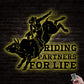 Cowboy Rodeo Bull Riding Bull Rider Riding - Led Light Metal - Owls Matrix LTD