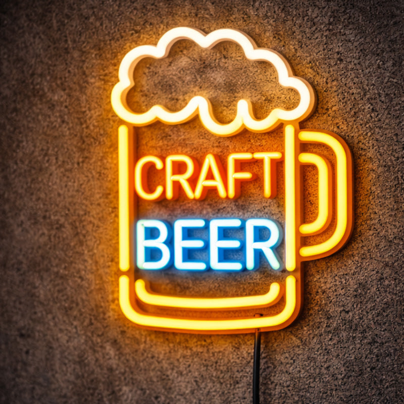 Craft Beer LED Neon Sign – Bar & Pub Wall Decor Light