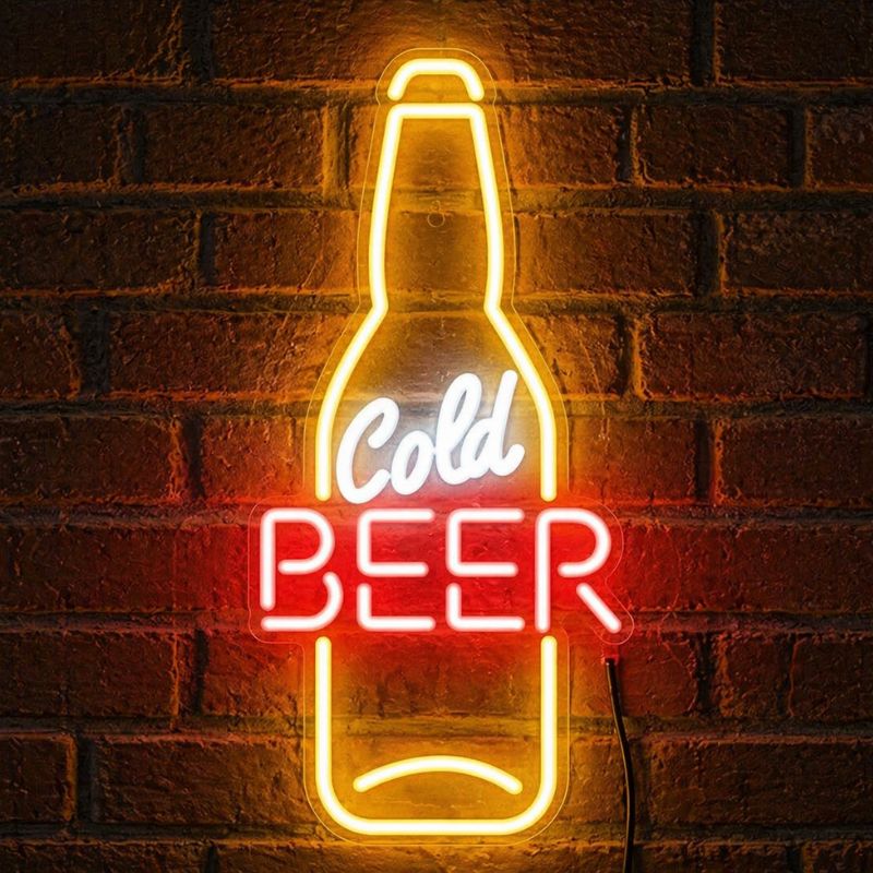 Craft Beer Neon Sign Brewery - Bottle LED Wall Light