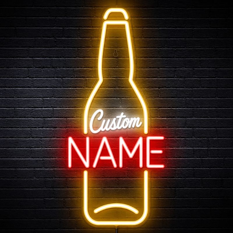 Craft Beer Neon Sign Brewery - Bottle LED Wall Light