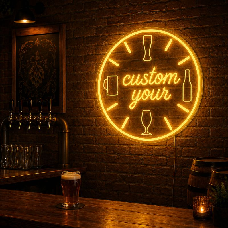 Craft Beer Neon Sign Brewery - LED Wall Decor Light | Custom Your
