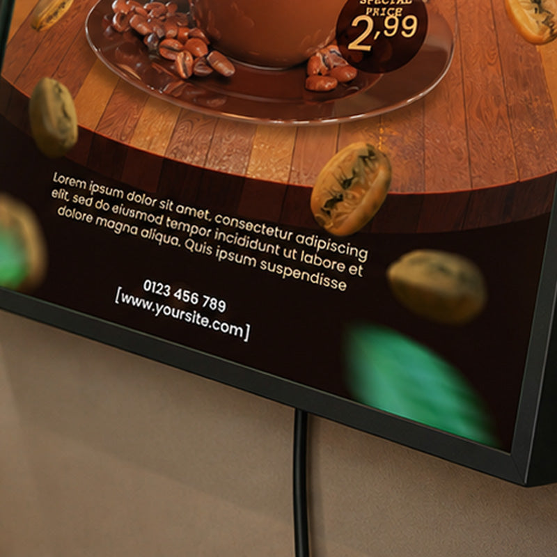 Custom Cafe Lightbox Sign - Coffee Cup Wall Display