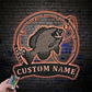 Custom Name Bluegill Fishing Fish Pole Metal Wall Signs With RGB Led Light