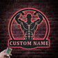 Custom Name Bodybuilding For Gym Room Weight Lifting Metal Wall Signs With RGB Led Light