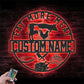 Custom Name Butcher Shop Name Sign Home Decor Barbecue, Metal Wall Signs With RGB Led Light