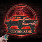 Custom Name Classic Muscle Car Name Sign Home Decor Mechanic Repair Metal Wall Signs With RGB Led Light