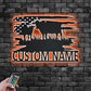 Custom Name Cow Farm Name Sign Decoration For Room, Metal Wall Signs With RGB Led Light