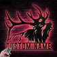 Custom Name ELK Deer Head Metal Wall Signs With RGB Led Light