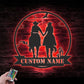 Custom Name Family Name Sign Home Decor Horse Farmhouse Barn, Metal Wall Signs With RGB Led Light
