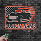Custom Name Farm Trucker Name Sign Decoration For Room,Metal Wall Signs With RGB Led Light
