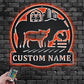 Custom Name Farmer Name Sign Decoration For Room, Metal Wall Signs With RGB Led Light