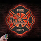 Custom Name Fireman Name Sign Home Decor Metal Wall Signs With RGB Led Light