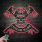 Custom Name Fireman Sign Custom Home Decor, Metal Wall Signs With RGB Led Light