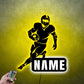 Custom Name Football Player Name Sign For Wall, PMetal Wall Signs With RGB Led Light