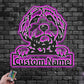 Custom Name Goldendoodle Name Sign Decoration For Dog Room, Metal Wall Signs With RGB Led Light