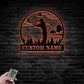 Custom Name Golfer Golf Club Decoration Man Cave Golf, Metal Wall Signs With RGB Led Light