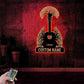 Custom Name Guitar Name Monogram Sign Home, Metal Wall Signs With RGB Led Light