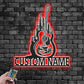 Custom Name Guitarist Name Sign Decoration For Room, Metal Wall Signs With RGB Led Light
