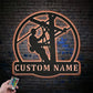 Custom Name Lineman Job Name Metal Wall Signs With RGB Led Light