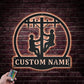 Custom Name Lineman Job Name Sign Metal Wall Signs With RGB Led Light