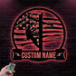 Custom Name Lineman Metal Wall Signs With RGB Led Light