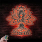 Custom Name Mandala Yoga Girl Metal Sign Wall Art With RGB Led Light