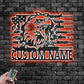 Custom Name Military Eagle Name Sign Decoration For Room, Metal Wall Signs With RGB Led Light