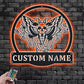 Custom Name Moth Skull Name Sign Decoration For Room, Metal Wall Signs With RGB Led Light