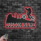 Custom Name Mountain Bike Name Sign Decoration For Room, Metal Wall Signs With RGB Led Light