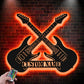 Custom Name Music Lover, Music Room Decor, Guitarist Name Sign Home Decor, Metal Wall Signs With RGB Led Light