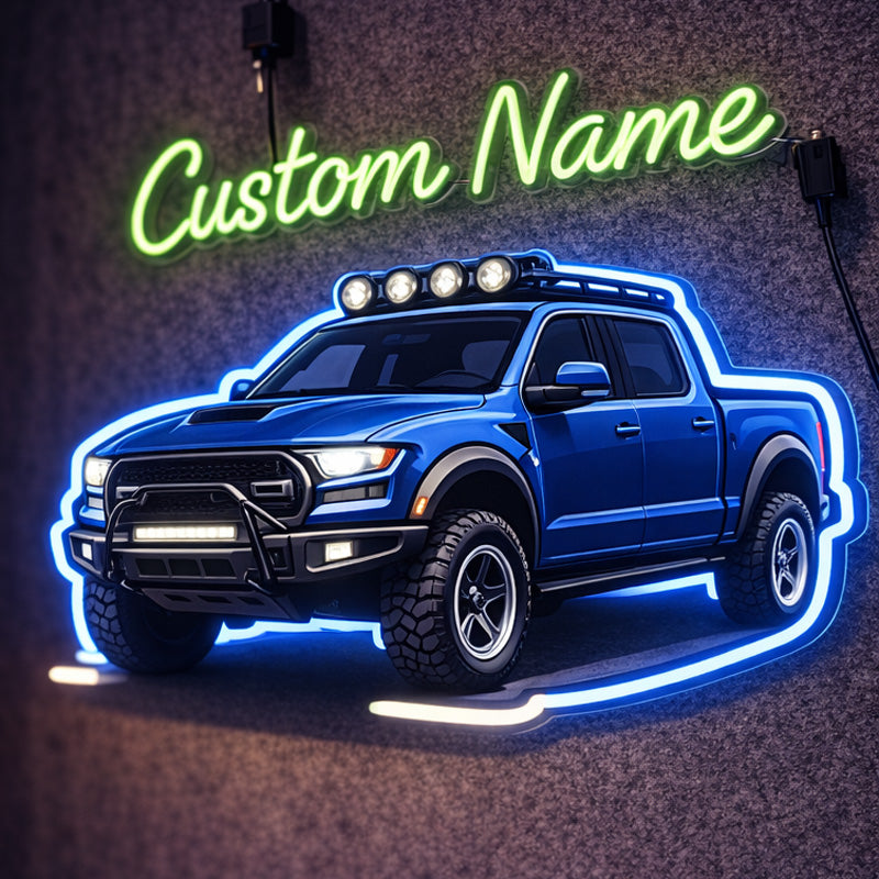 Custom Name Off-Road Truck LED Neon Sign – Personalized 4x4 Wall Light