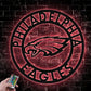 Custom Name Philadelphia Football Decor For Living Room, Metal Wall Signs With RGB Led Light