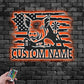 Custom Name Pig Farm Name Sign Decoration For Room, Metal Wall Signs With RGB Led Light
