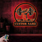Custom Name Sign Home Decor Cross Fitness Gym Workout Room, Metal Wall Signs With RGB Led Light