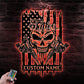 Custom Name Tattoo Machine America Flag Metal Wall Art With RGB Led Light