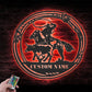 Custom Name Tie Down Roper Name Sign Home Decor, Metal Wall Signs With RGB Led Light