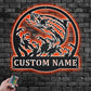 Custom Name Trout Fish Name Sign Decoration For Room, Metal Wall Signs With RGB Led Light