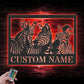 Custom Name Zebra Lover Name Sign Home Decor Metal Wall Signs With RGB Led Light
