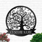 Tree Musical Personalized - Led Light Metal - Owls Matrix LTD