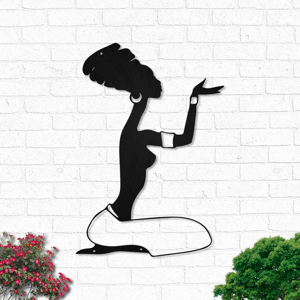 Afro American Women - Led Light Metal - Owls Matrix LTD